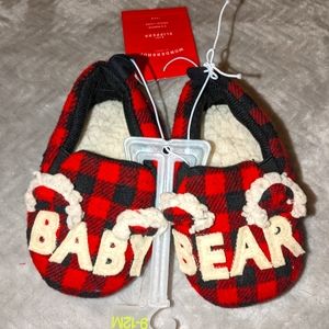 3/$30 Brand New Unisex Baby 9-12 Months Slippers Shoes Buffalo Plaid Wondershop